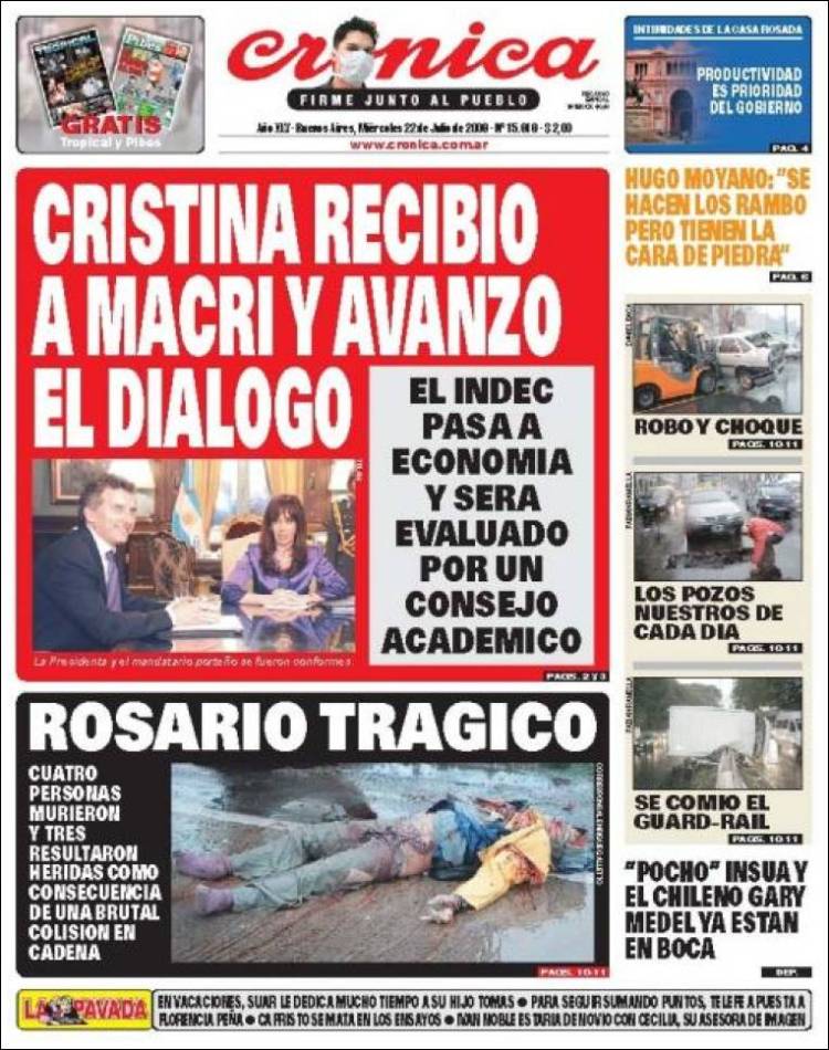 Portada de Crónica (Argentine)