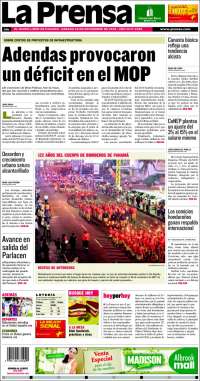 Portada de La Prensa (Panamá)