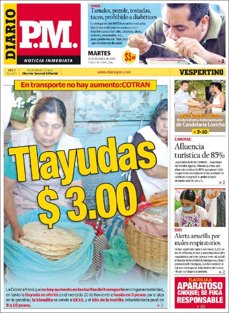 Portada de Diario P.M. (México)