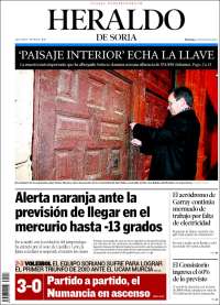 Portada de Heraldo de Soria (España)