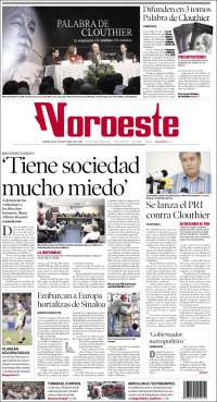 Portada de Periódico Noroeste (Mexico)