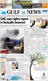 Portada de Gulf News (Asia-Pacífico)