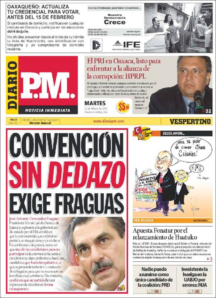 Portada de Diario P.M. (Mexico)