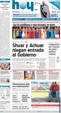 Portada de Diario Hoy (Équateur)