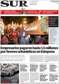 Portada de Diario el Sur (Espagne)