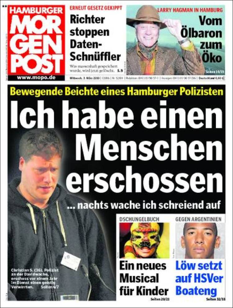 Portada de Hamburger Morgenpost  (Germany)
