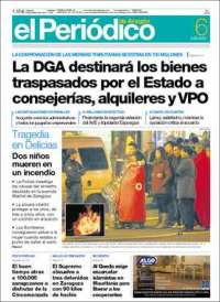 Portada de El Periódico de Aragón (Spain)
