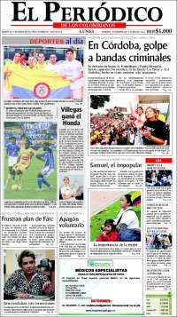Portada de El Periódico (Colombie)