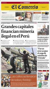 Portada de El Comercio (Peru)