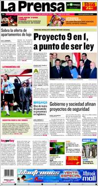 Portada de La Prensa (Panama)