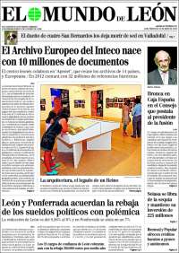 Portada de El Mundo de Valladolid (España)