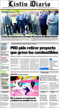 Portada de Listín Diario (R. Dominicana)