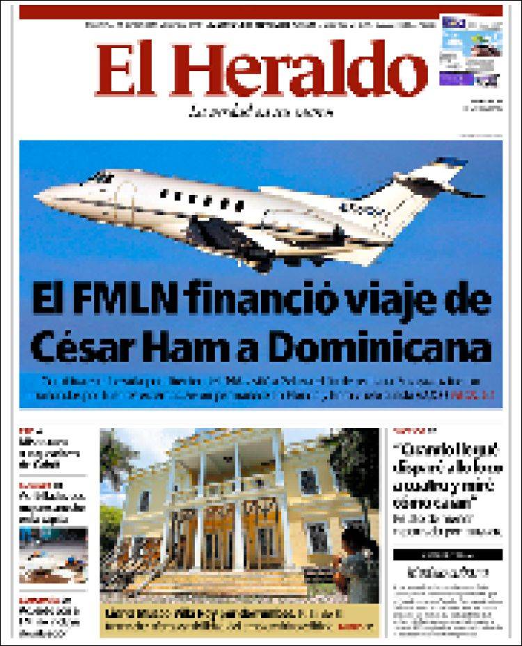 Portada de El Heraldo (Honduras)