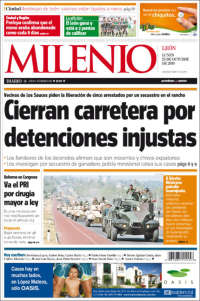 Portada de Milenio de León (Mexico)