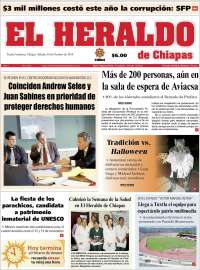 Portada de El Heraldo de Chiapas (Mexico)