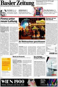 Portada de Basler Zeitung (Switzerland)