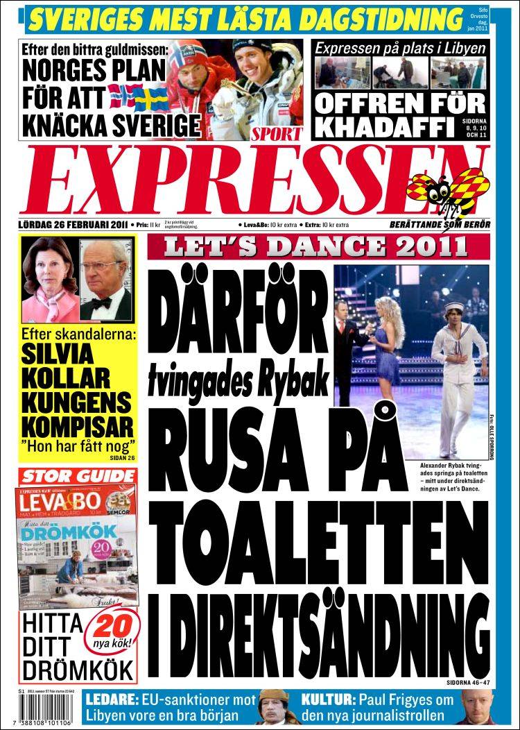 Portada de Expressen (Suecia)