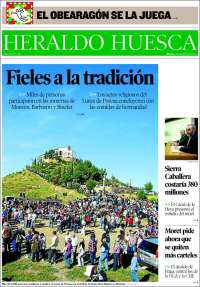 Portada de Heraldo de Huesca (España)