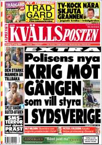 Portada de Kvällsposten (Suecia)