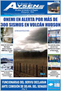Portada de El Diario de Aysén (Chili)