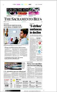 Portada de The Sacramento Bee (USA)