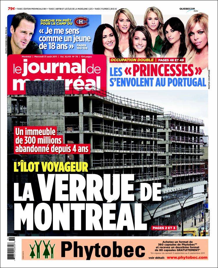 Portada de Le Journal de Montréal (Canadá)