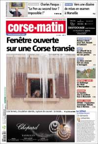 Portada de Corse-Matin (Francia)