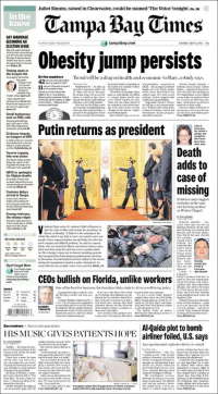 Portada de St. Petersburg Times (USA)
