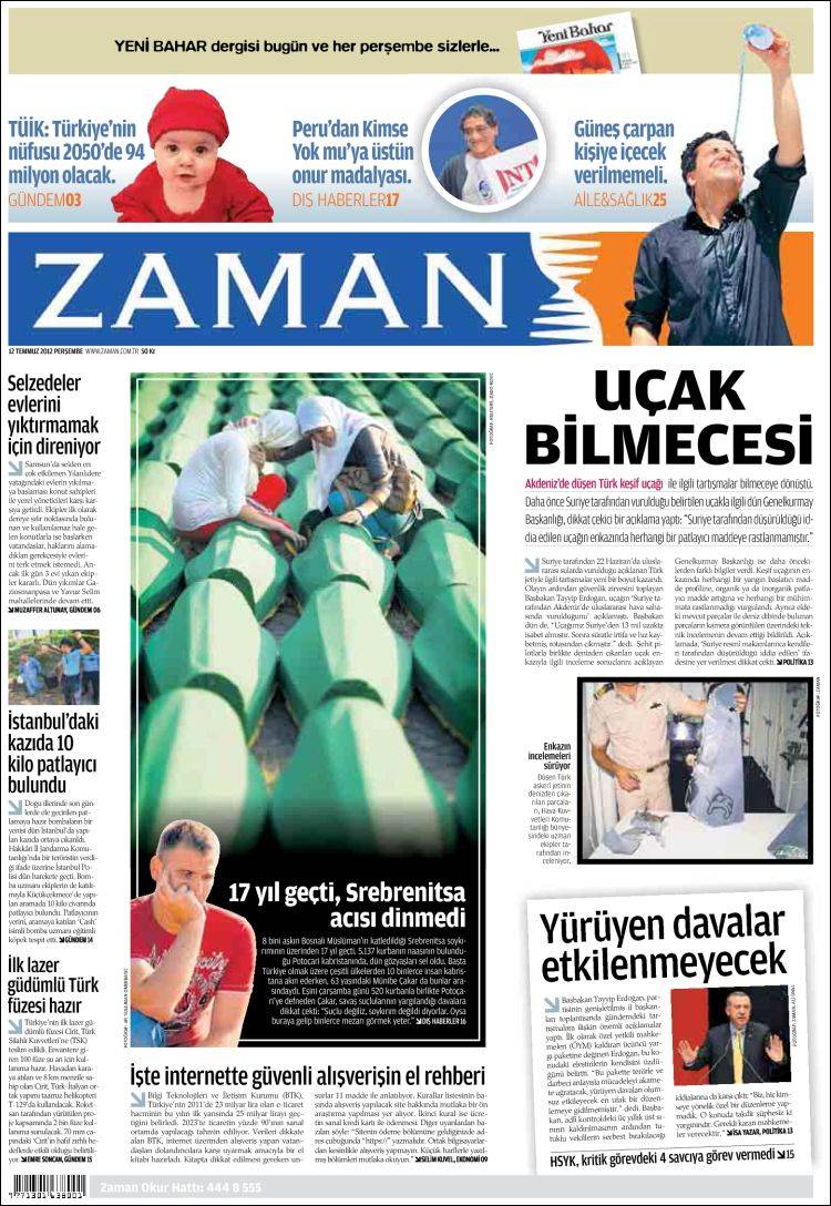 Portada de Zaman (Turkey)