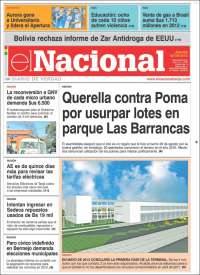 Portada de El Nacional (Bolivia)
