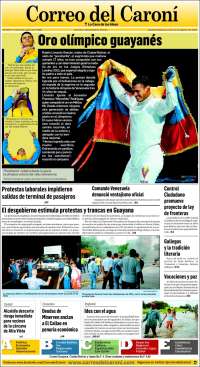 Portada de Correo del Caroní (Venezuela)