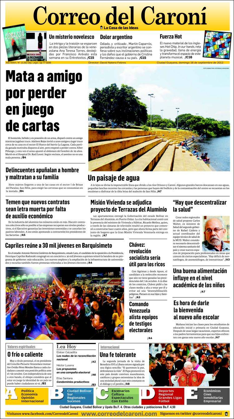 Periódico Correo Del Caroní Venezuela Periódicos De