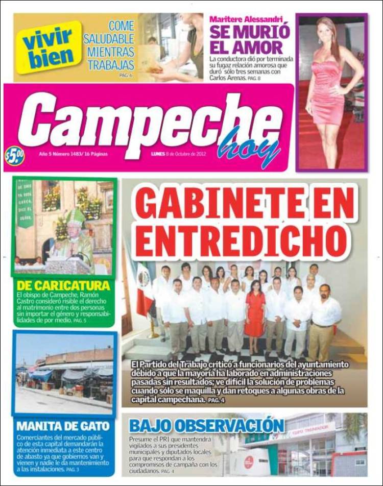Portada de Campeche Hoy (México)
