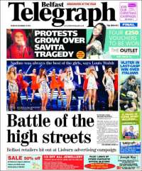Portada de Belfast Telegraph (Royaume-Uni)