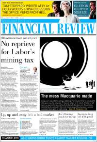 Portada de The Australian Financial Review (Australia)