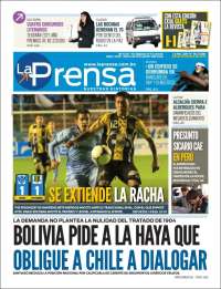 Portada de La Prensa (Bolivia)