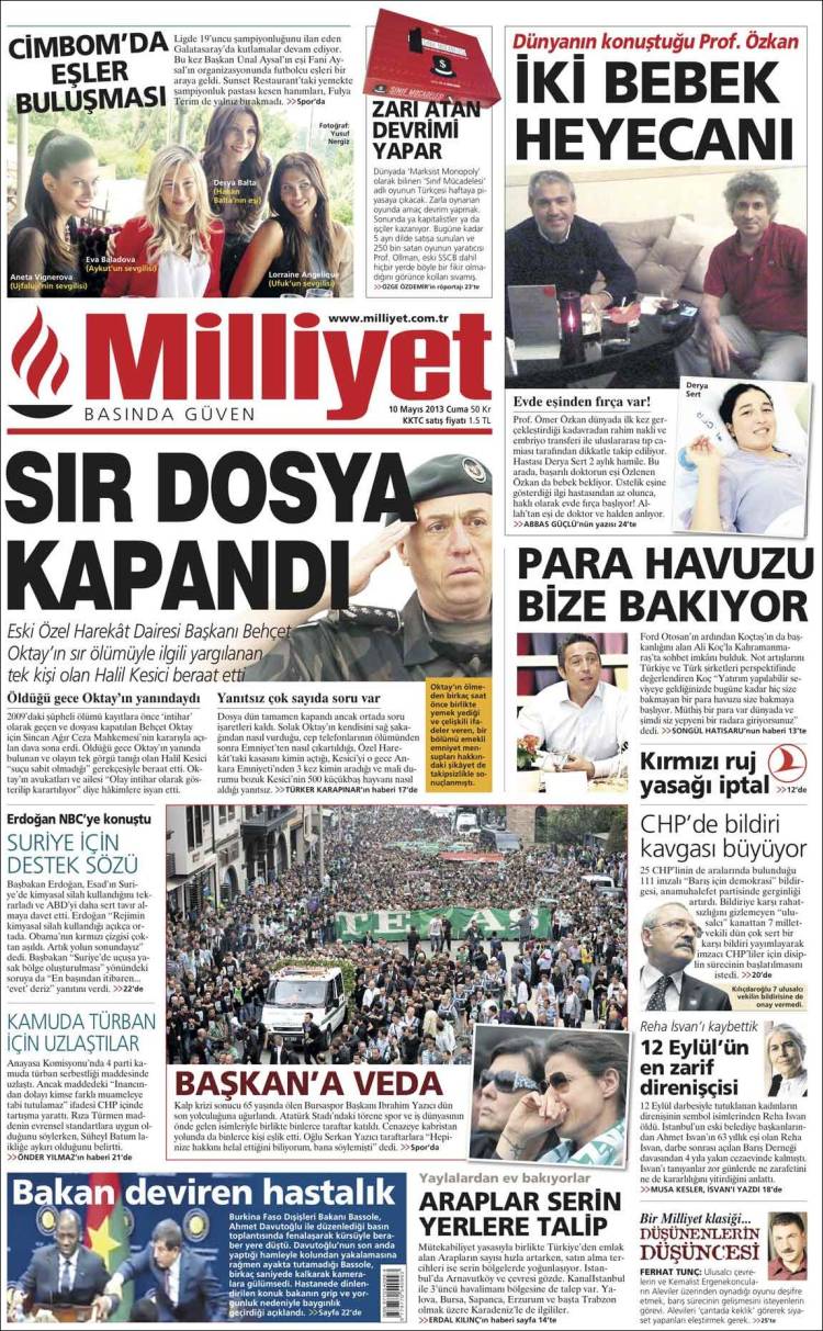 Newspaper Milliyet Turkey Newspapers In Turkey Friday S