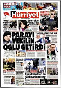Portada de Hürriyet (Turquie)