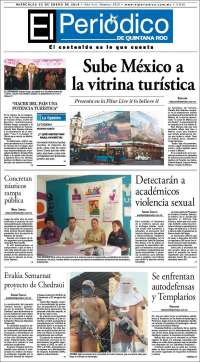 Portada de El Periódico de Quintana Roo (Mexico)