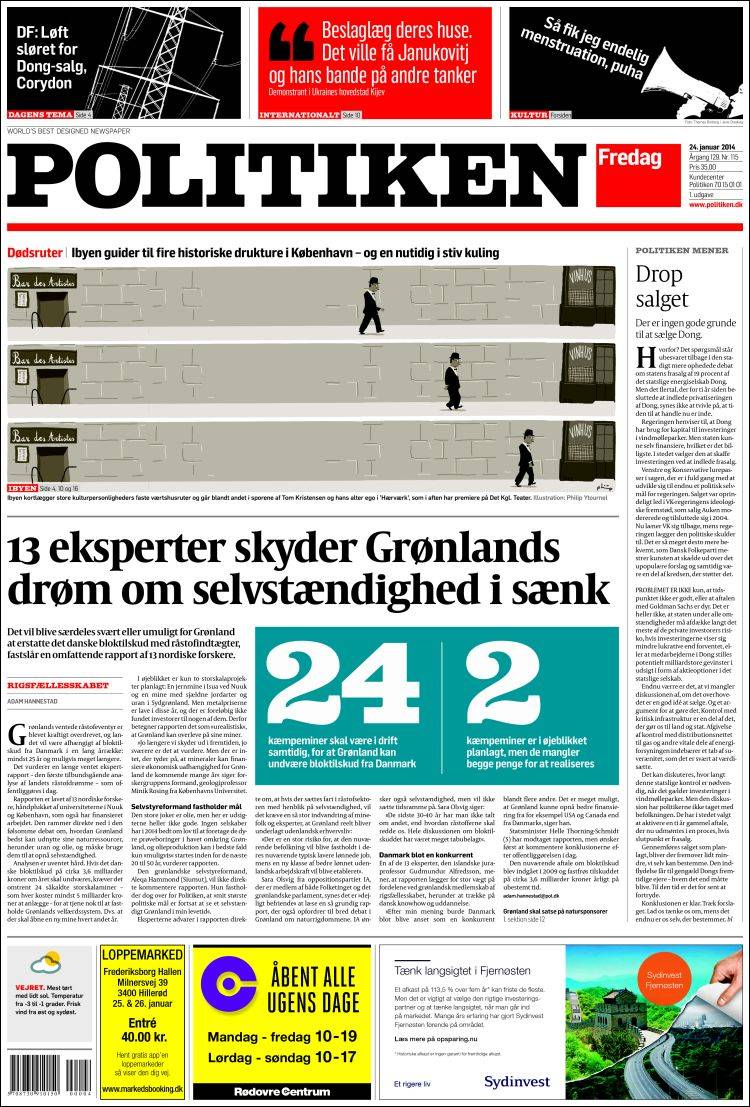 Portada de Politiken (Denmark)