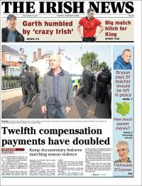 Portada de The Irish News (Ireland)