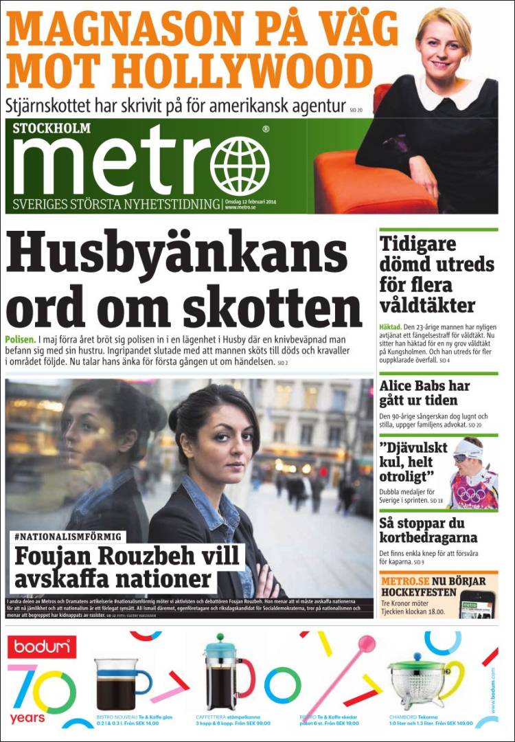 Portada de Metro (Suède)