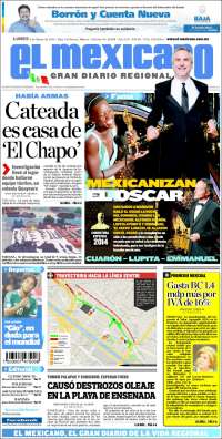 Portada de El Mexicano - El Gran Diario Regional (Mexico)