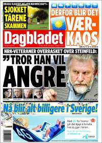 Portada de Dagbladet (Noruega)