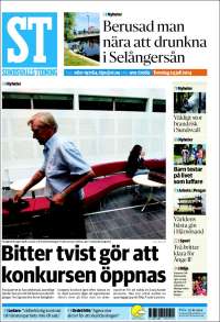 Portada de Sundsvalls Tidning (Suecia)