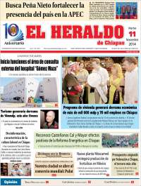 Portada de El Heraldo de Chiapas (México)