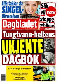 Portada de Dagbladet (Norvège)