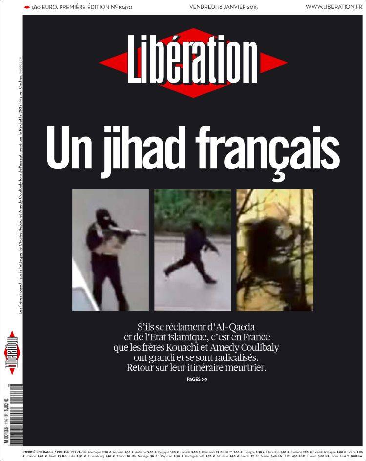 Portada de Libération (Francia)