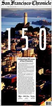 Portada de San Francisco Chronicle (USA)