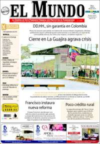 Portada de El Mundo (Colombia)